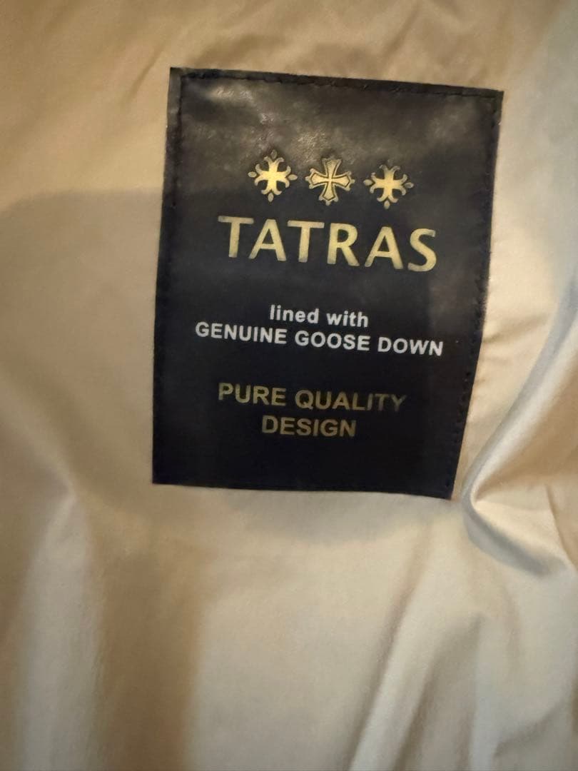タトラス　美品　最終価格　グレー フード付き ロングダウンジャケット