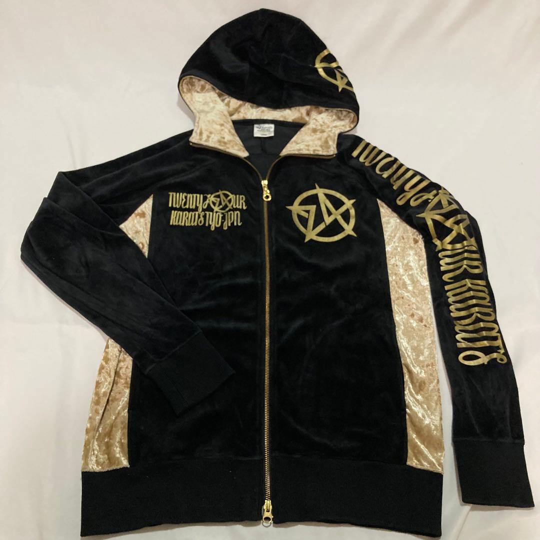 24KARATS セットアップ ジャージ　ステイゴールド　黒×金 Lサイズ