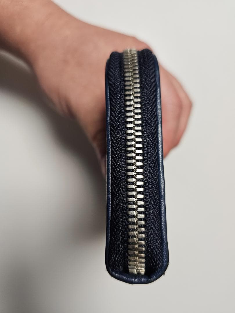 aniary リザード革長財布 ネイビー イントレチャート