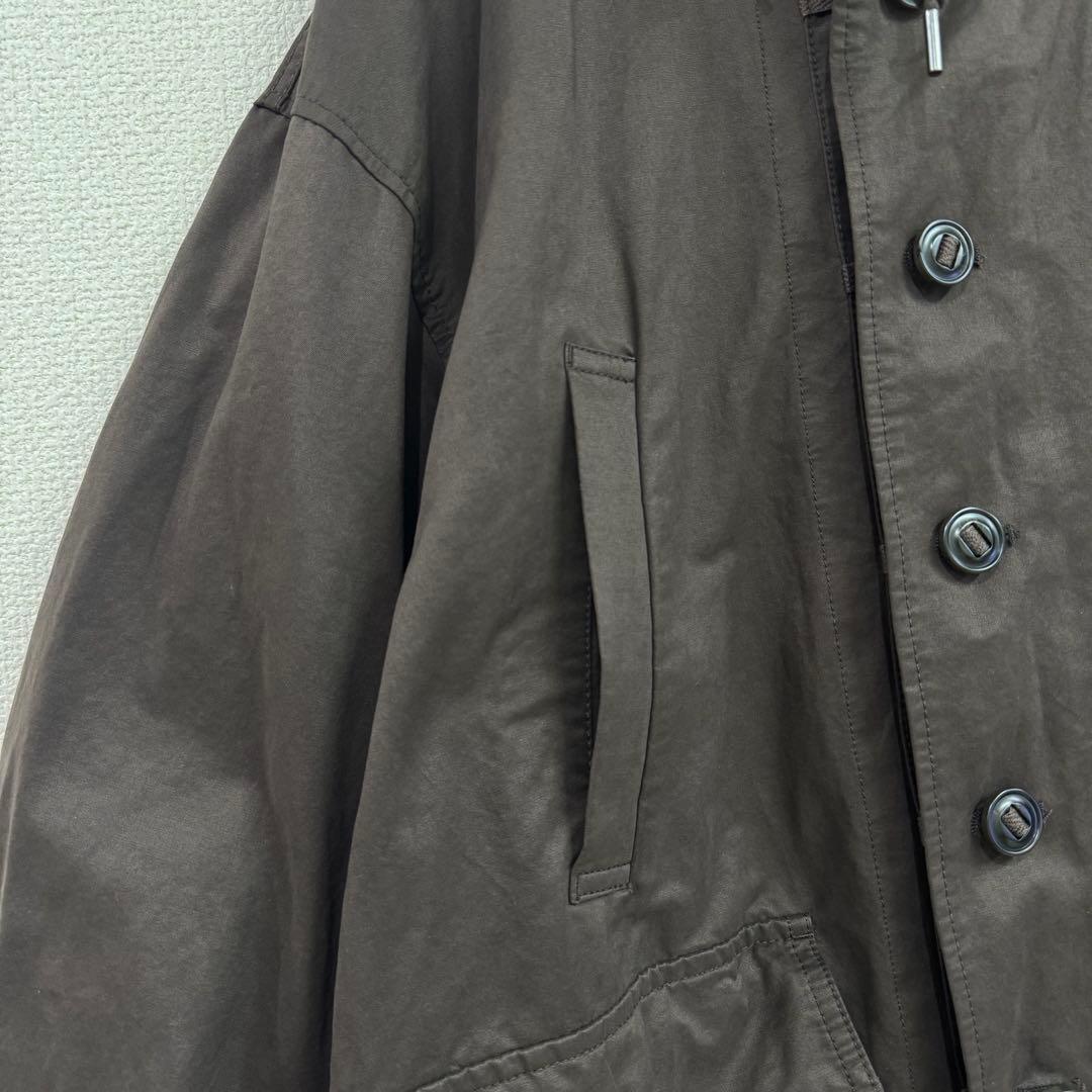 25年モデルcrewre クルーレ ピーチスキンモッズコート ダークブラウン