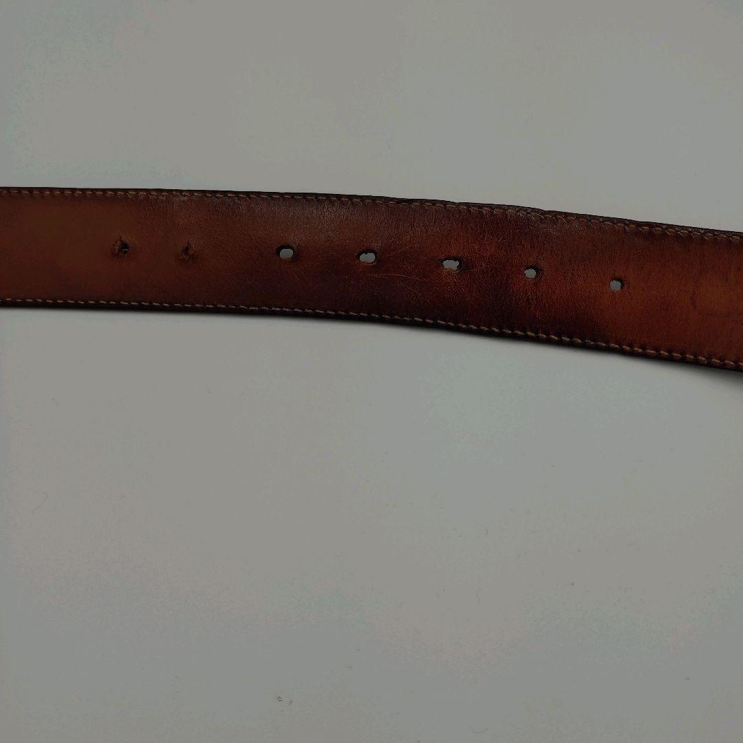 GUCCI レザーベルト 黒 GGロゴ 総柄 メンズ