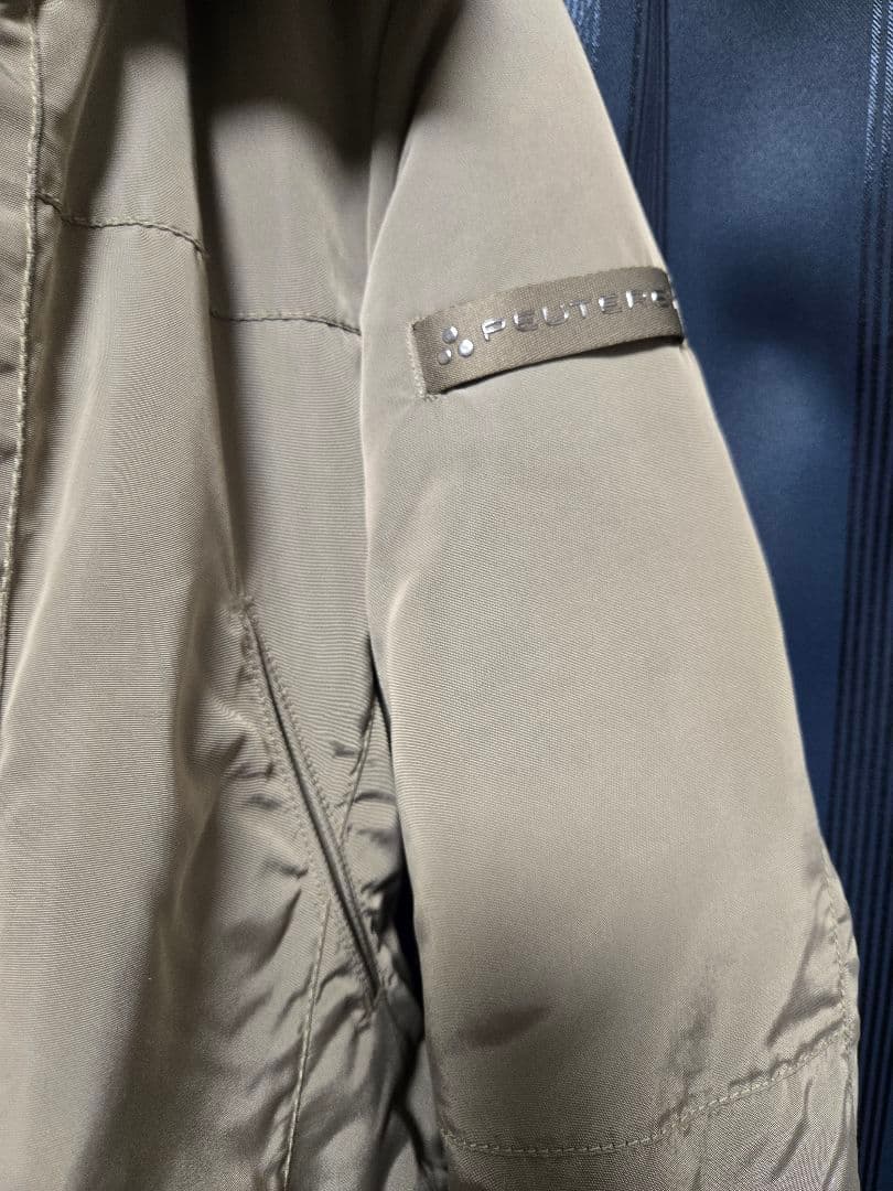 PEUTEREYベージュダウンジャケット ファー付き サイズ42（L）