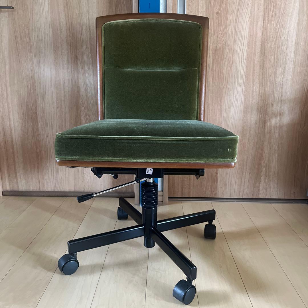 マルニ木工 地中海シリーズ　チェア　モケットグリーン