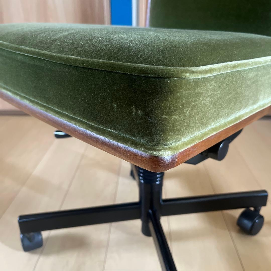 マルニ木工 地中海シリーズ　チェア　モケットグリーン