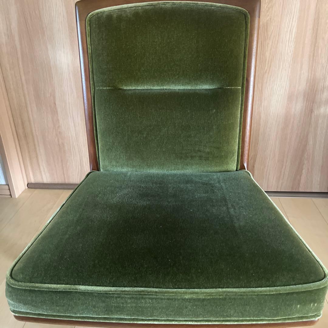マルニ木工 地中海シリーズ　チェア　モケットグリーン