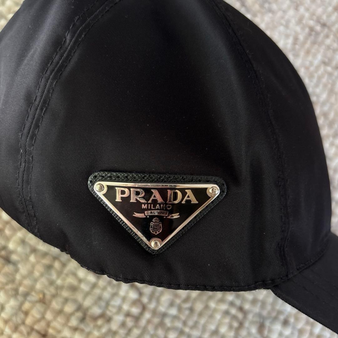 【試着のみ】PRADA ナイロンキャップ Lサイズ
