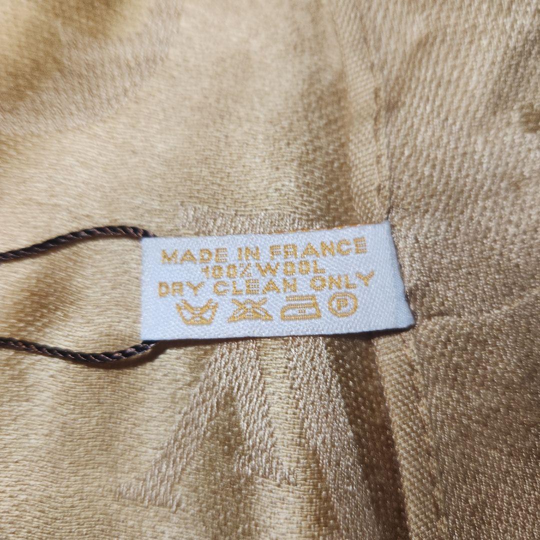 ルイヴィトン　モノグラム　ストール　大判　ウール　シャンパンゴールド