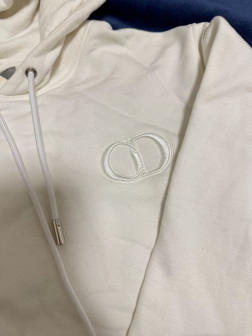 Dior ホワイト フード付きパーカー