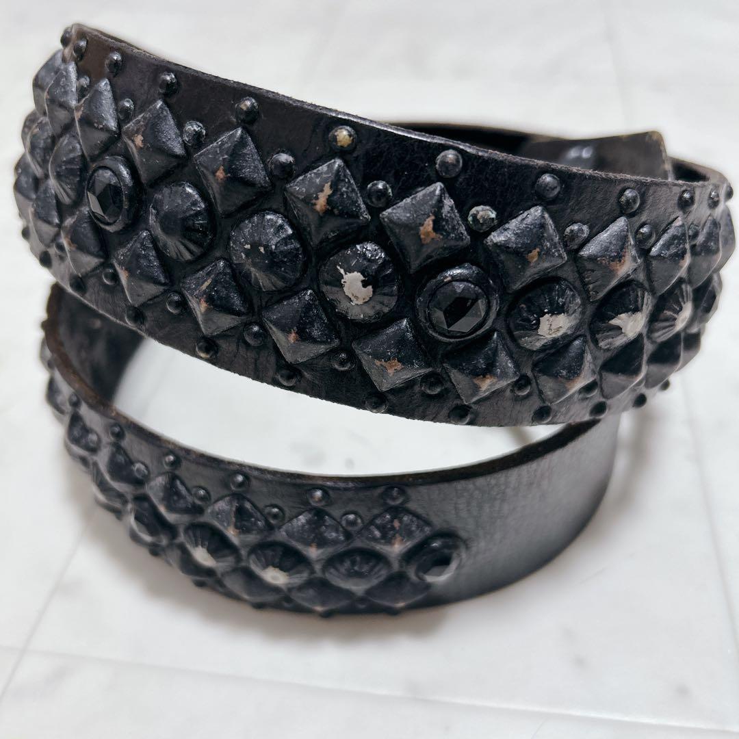 HTC ブラックピラミッドスタッズベルト 36/90