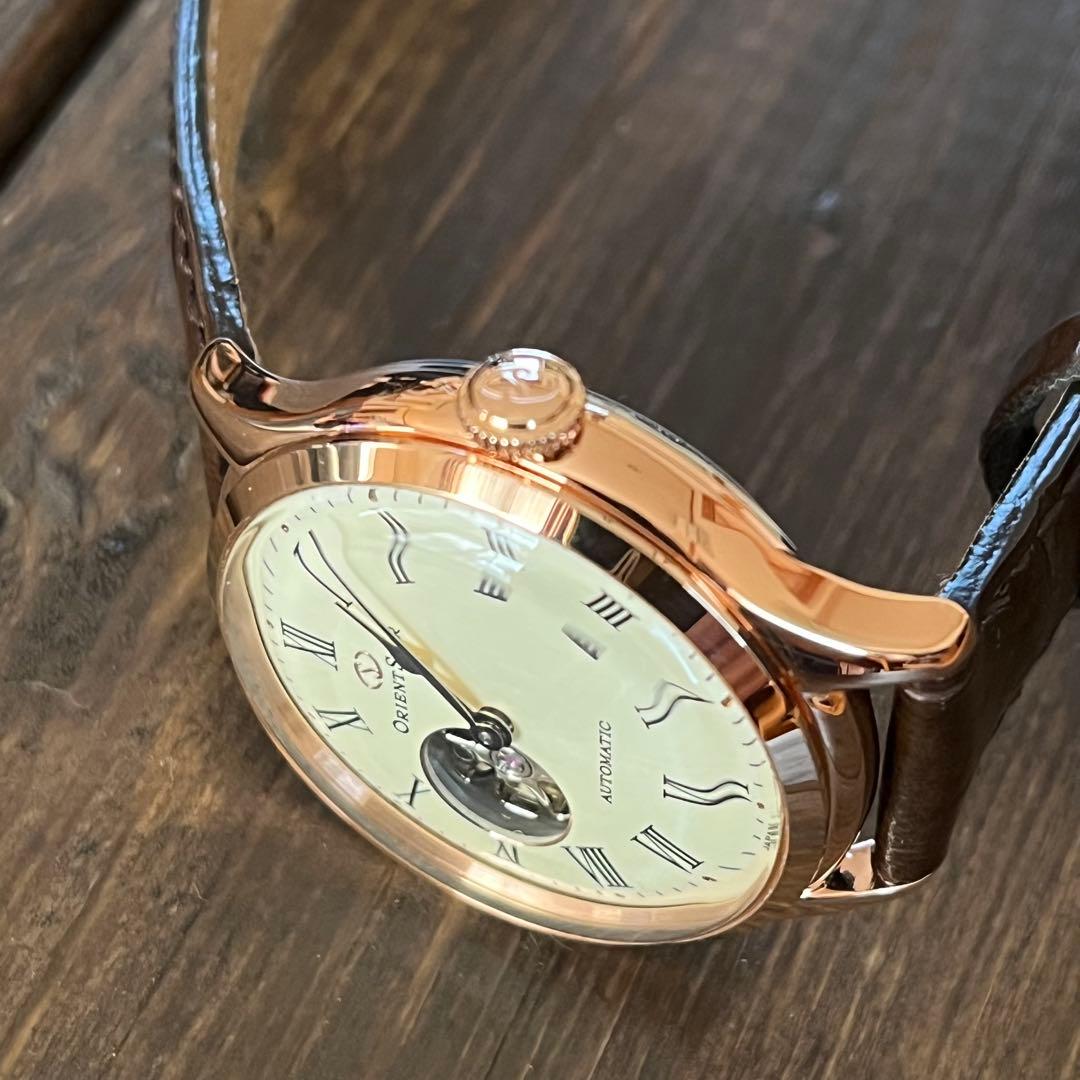 【美品】ORIENT オリエントスター 自動巻き レディース セミスケルトン