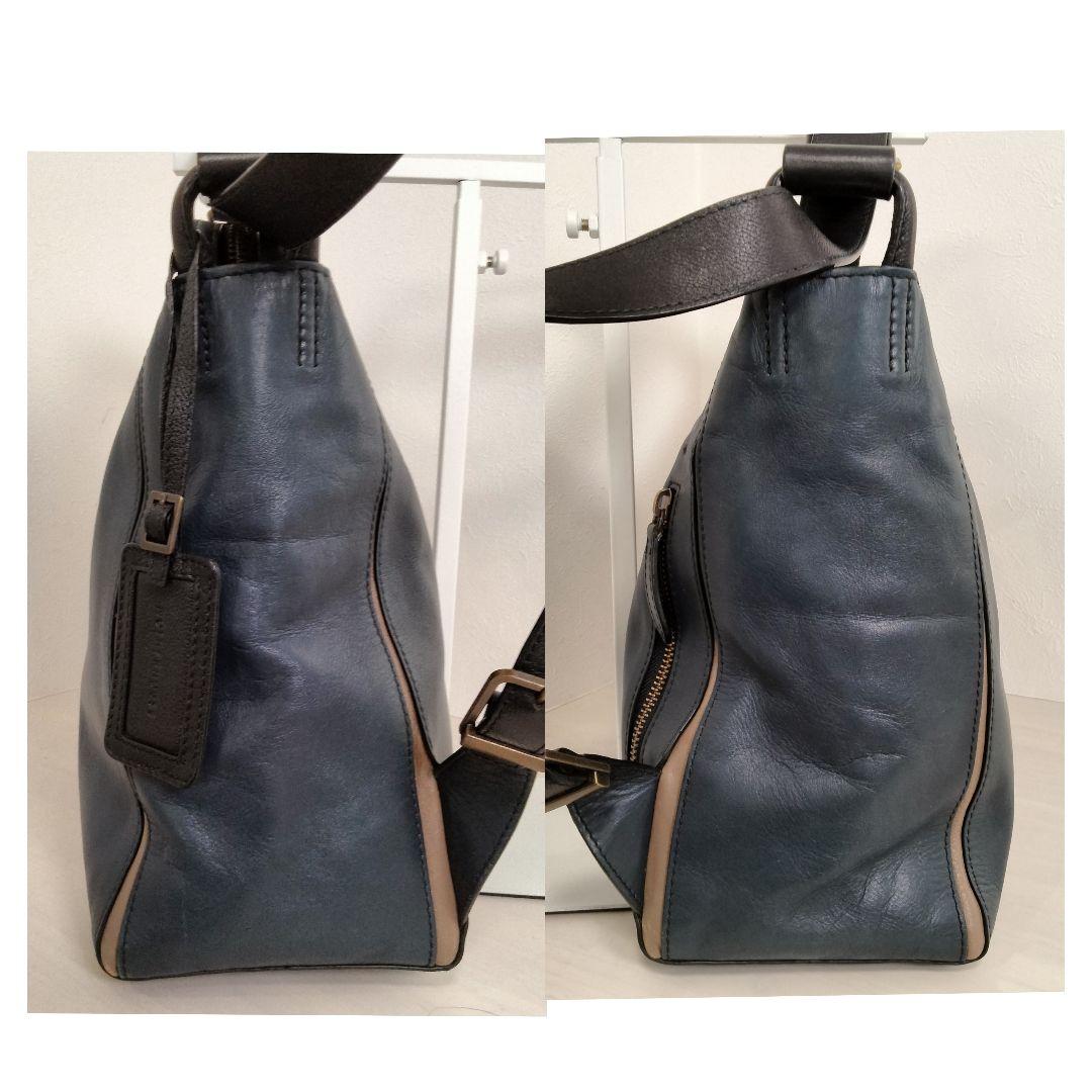 マザーハウス ヨゾラ M 2way ショルダーバッグ リュック レザー ネイビー