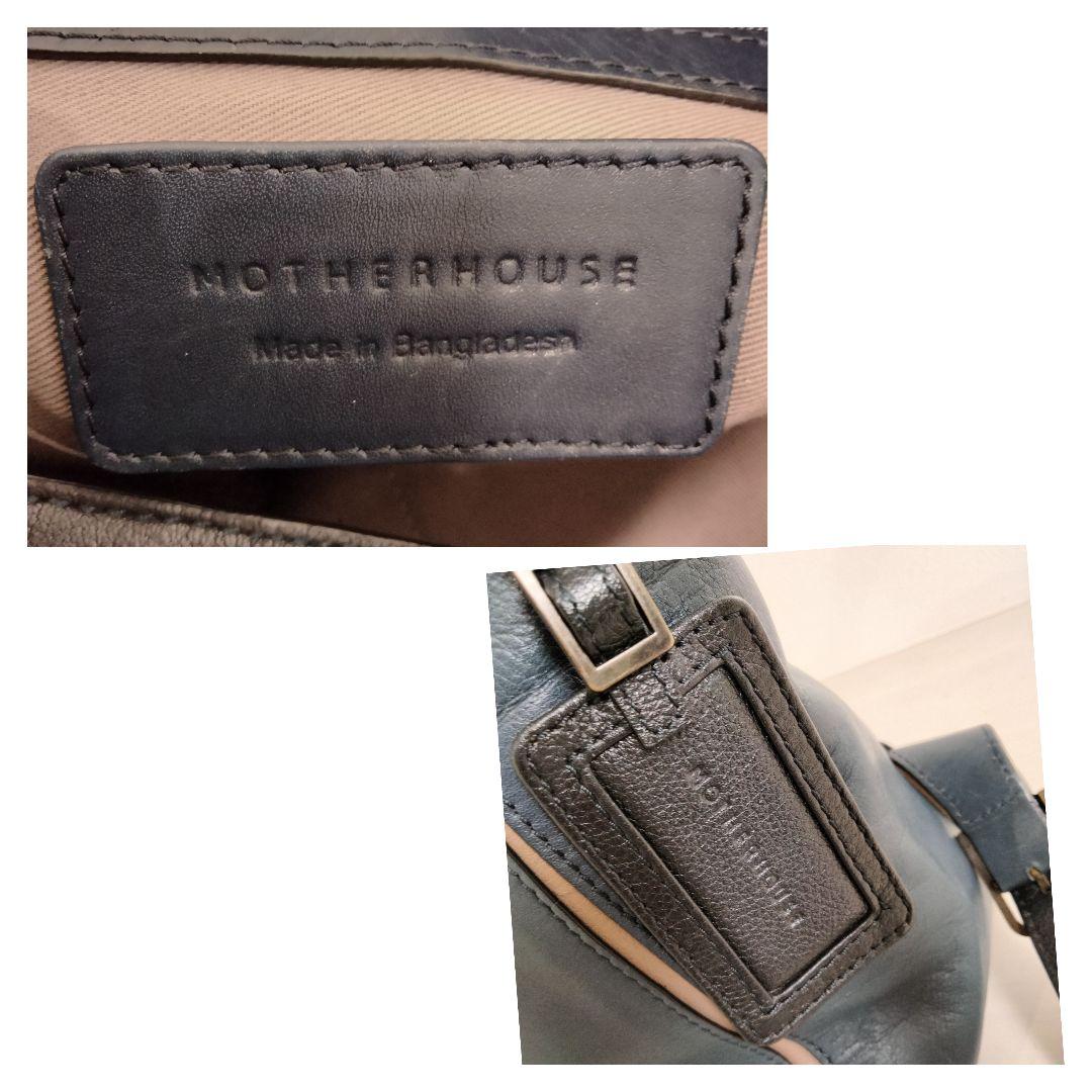 マザーハウス ヨゾラ M 2way ショルダーバッグ リュック レザー ネイビー