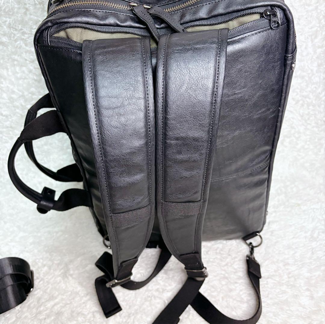 豊岡鞄　ビジネスバッグ　3way リュック　オールレザー　ブラック　BAGGEX