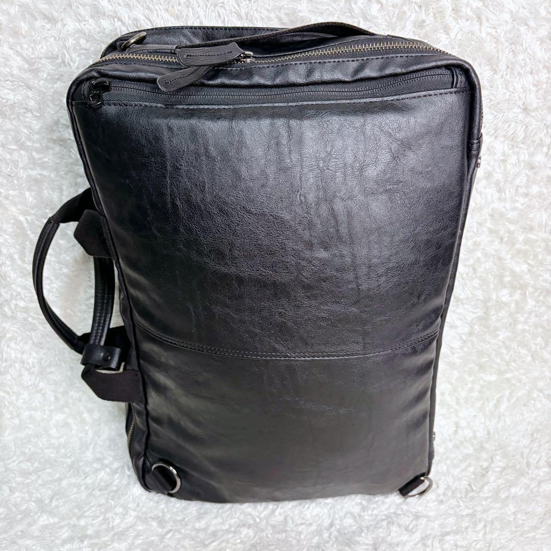 豊岡鞄　ビジネスバッグ　3way リュック　オールレザー　ブラック　BAGGEX