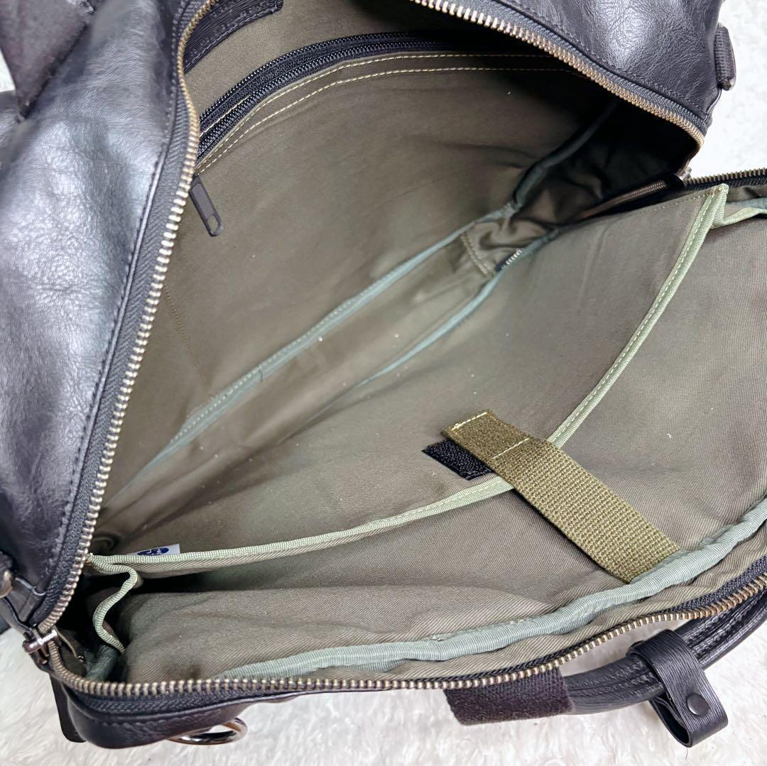 豊岡鞄　ビジネスバッグ　3way リュック　オールレザー　ブラック　BAGGEX