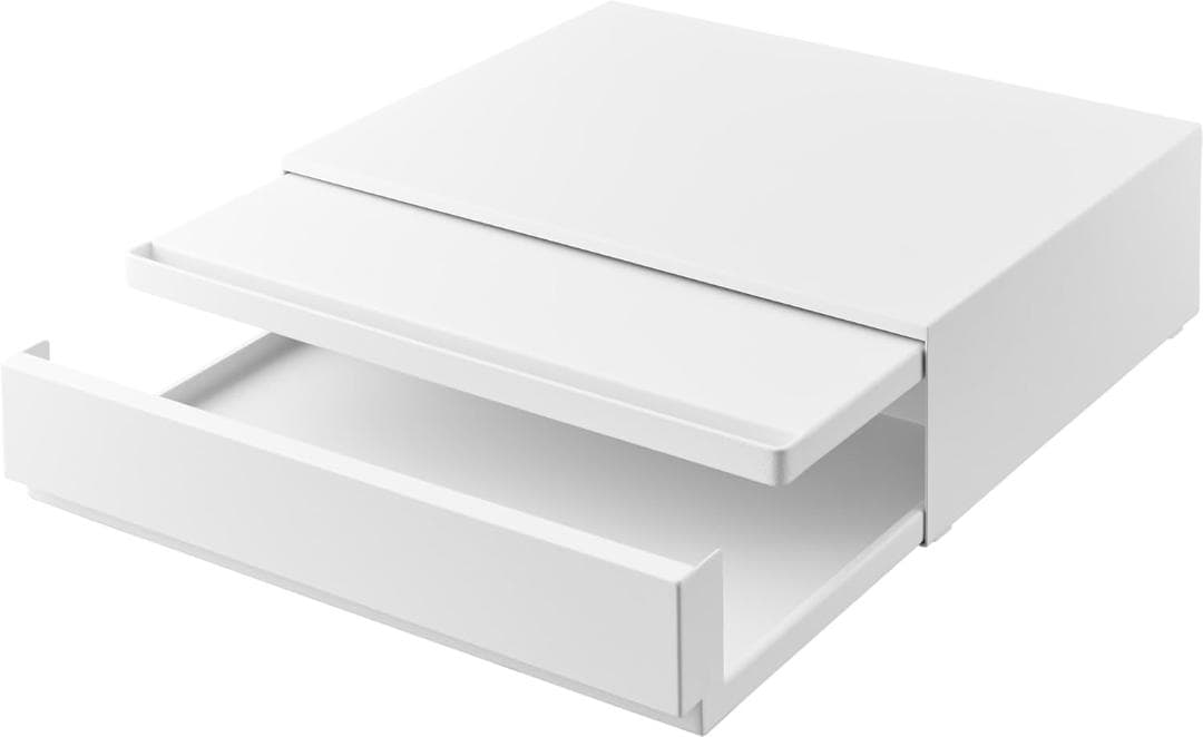 tower ツーウェイ キッチン家電下引き出し&スライドテーブル 白 未開封