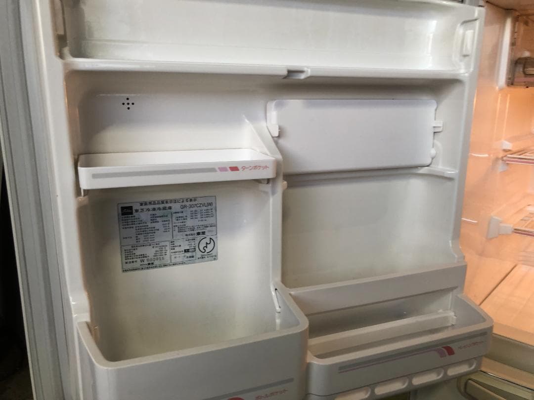 あお 現役稼働品！東芝4ドア冷凍冷蔵庫 GR-307CZVL 1987年製