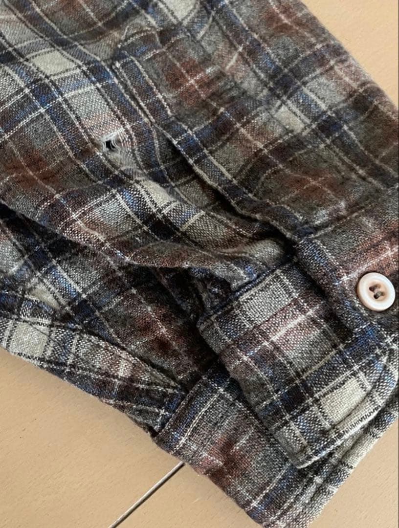 70s ペンドルトン　ウールシャツ　ヴィンテージ チェックシャツ ブラウン