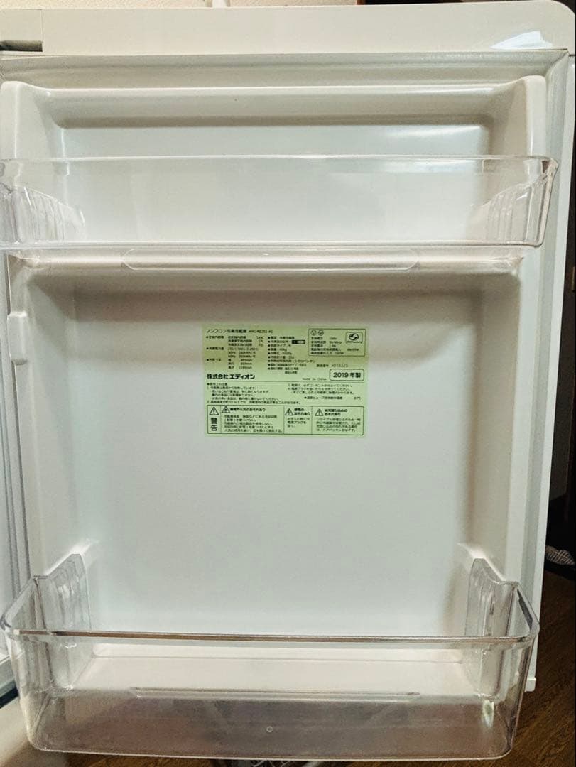 e angleレトロ調 冷蔵庫 ANG-RE151-A1 エディオン 2019年