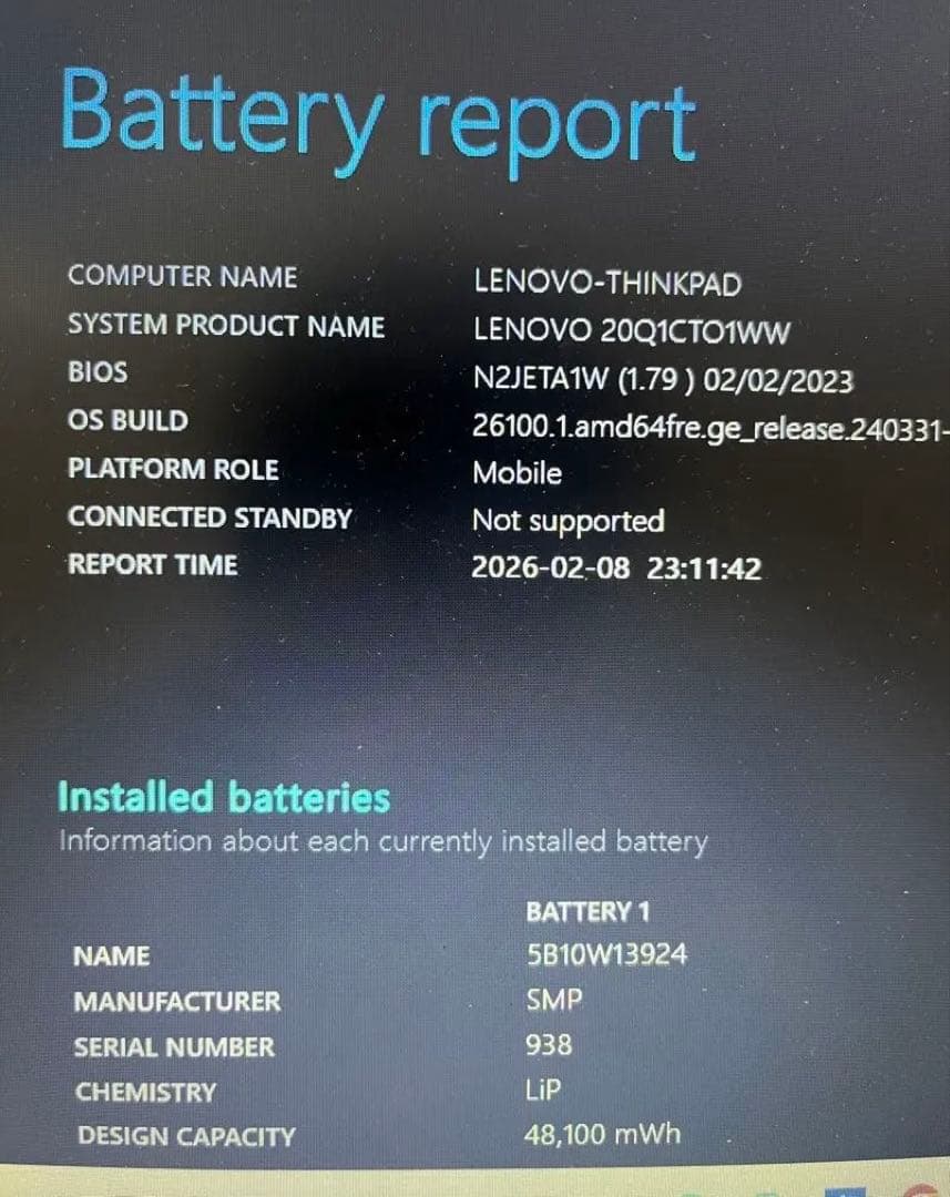 Windowsノート本体 Lenovo ThinkPad X390 Core i3 4GB 128GB