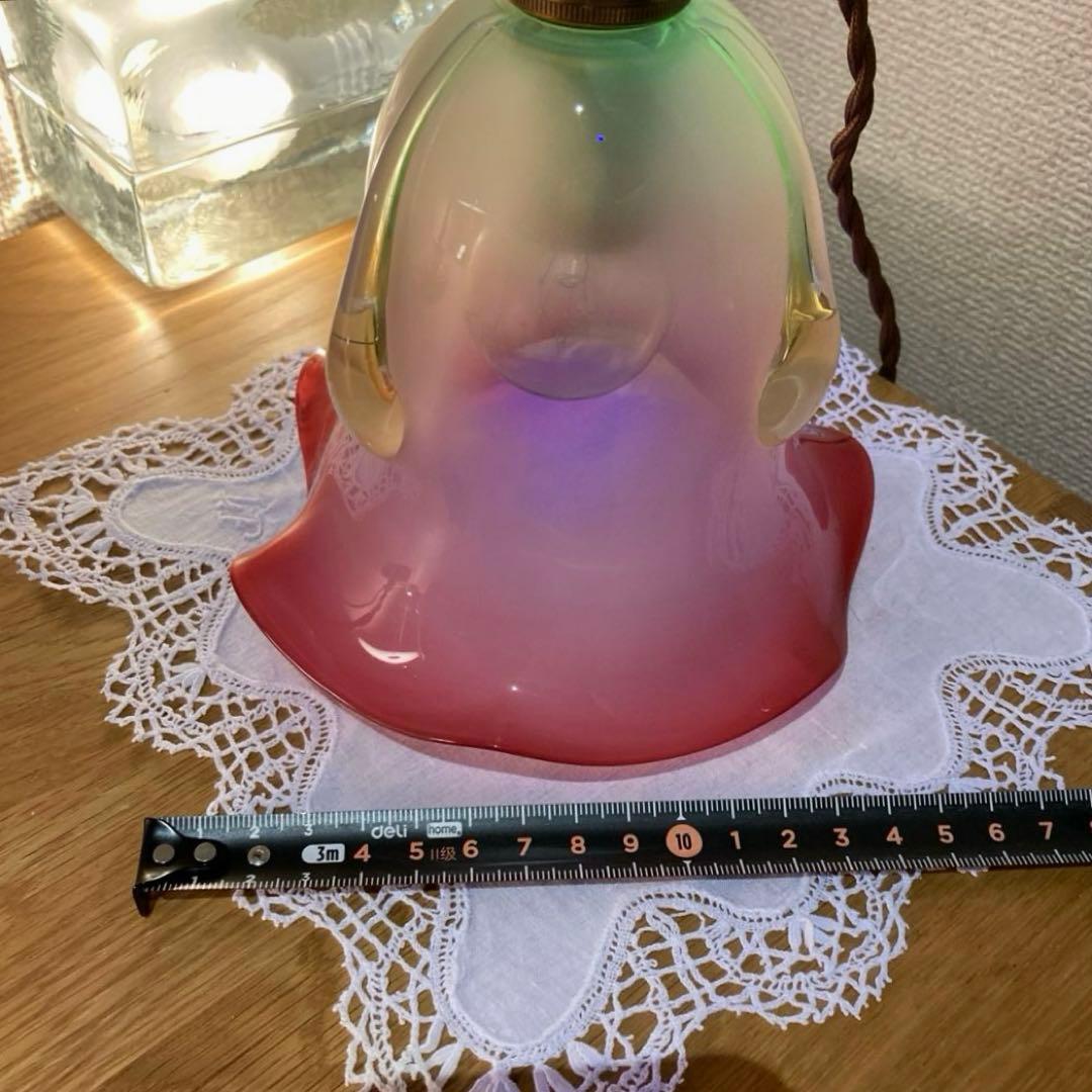 イギリス　1920年　ヴァセリン（ウラン）　ランプシェード　オパールセント