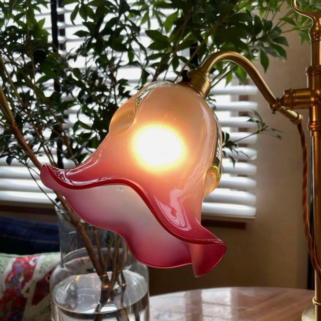 イギリス　1920年　ヴァセリン（ウラン）　ランプシェード　オパールセント