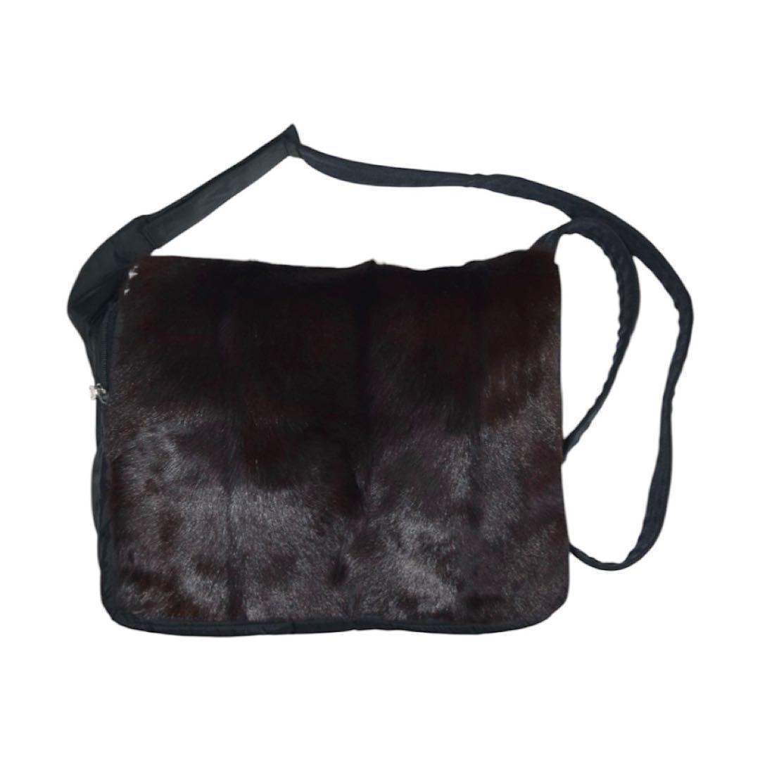 バッグ PRADA SPORT 99AW Fur Nylon Shoulder Bag