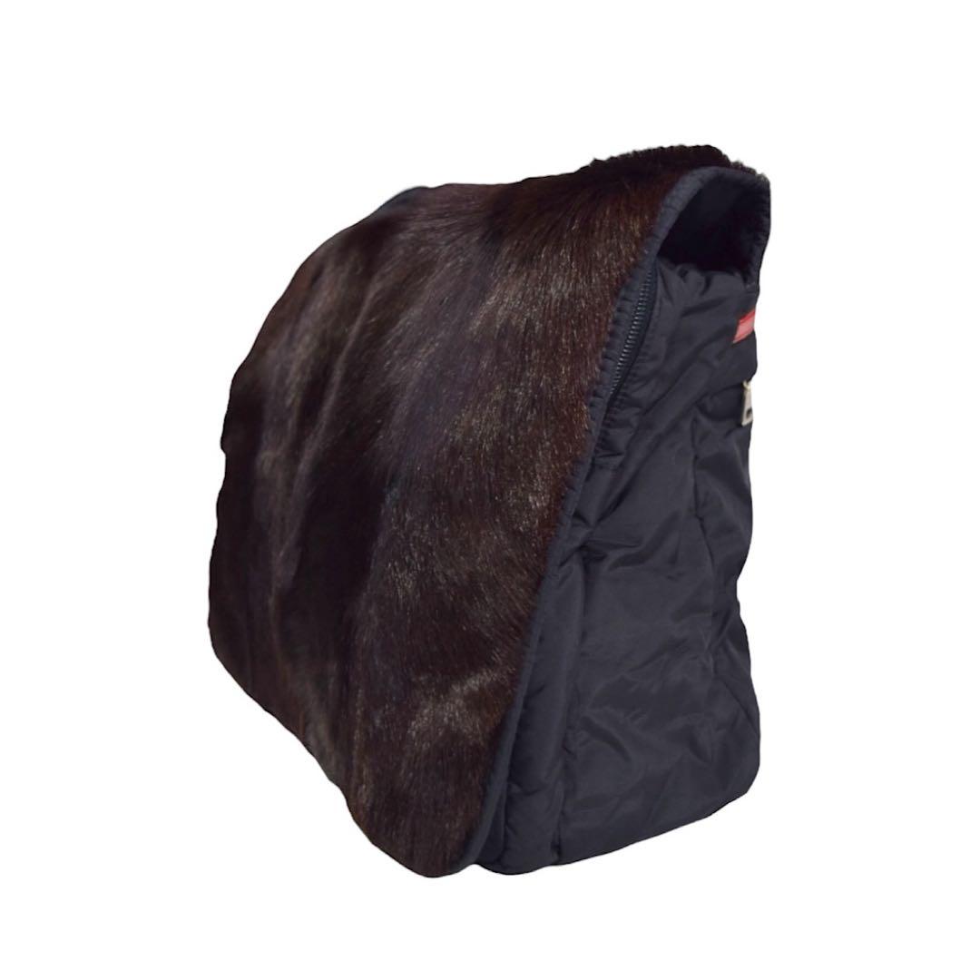 バッグ PRADA SPORT 99AW Fur Nylon Shoulder Bag