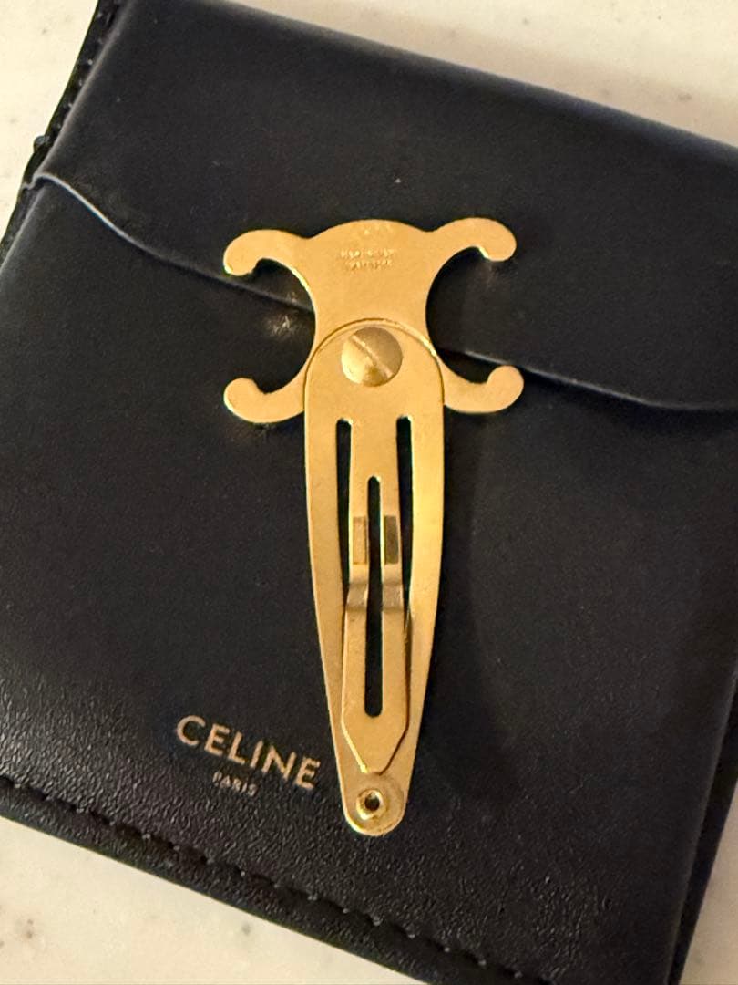 CELINE ゴールド ヘアピン ケース付き