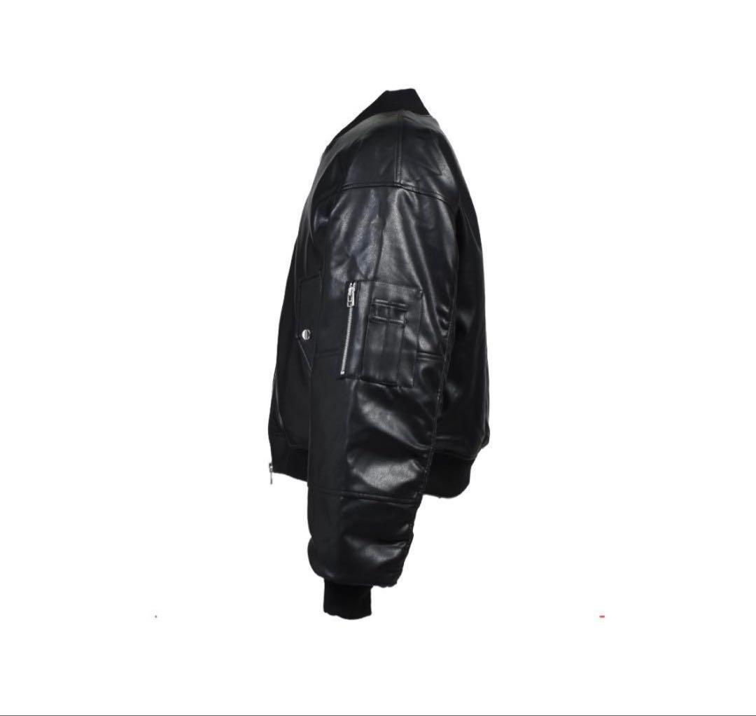 完売品 BREATH FAUX LEATHER BOMBER JACKET