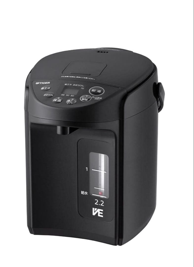 タイガー 電気まほうびん とく子さん 2.2Lブラック PIQ-G220KC