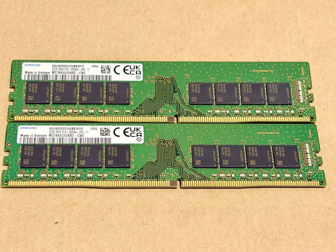 Samsung DDR4 32GB DDR4-3200 PC4 2枚