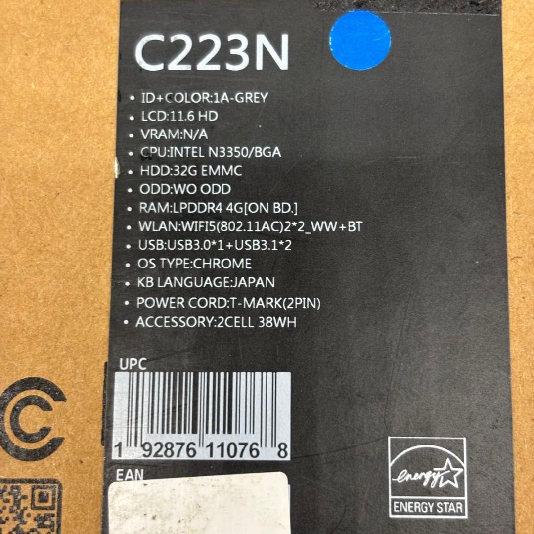 Chromebook本体 ASUS Chromebook C223NA