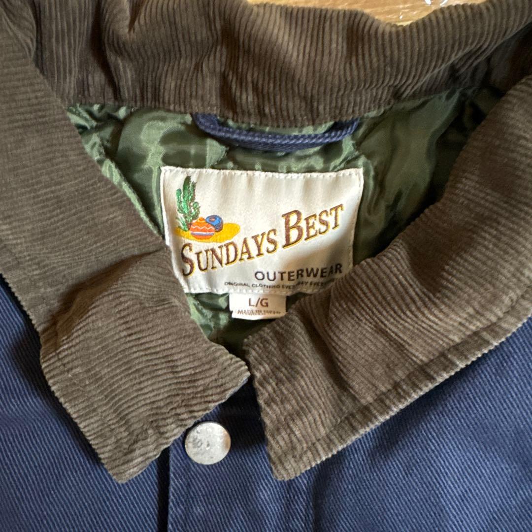 サンデイズ ベスト WORK JACKET/NAVY 新品未使用　L