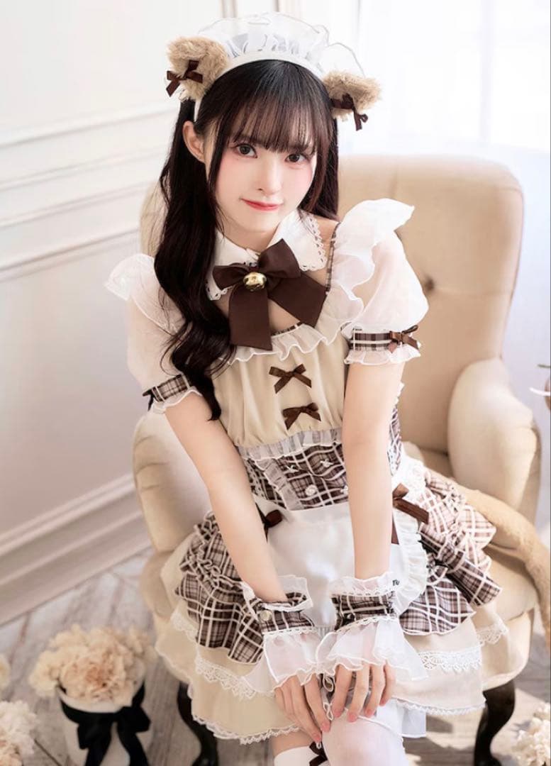 値下げ‼️Valentine ロイヤルチェックキティメイド【Malymoon】