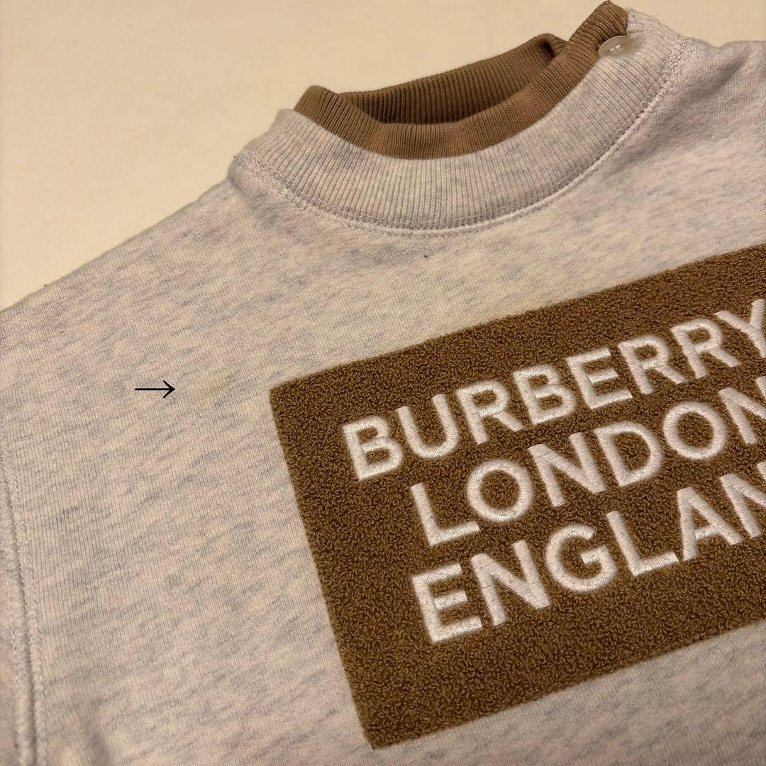【BURBERR】ロゴ　トレーナーワンピース2歳92