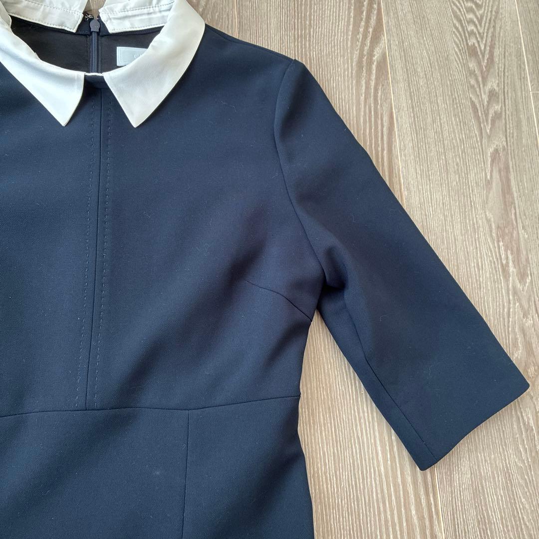 【新品未使用】CELEB ネイビー フレアワンピース 34