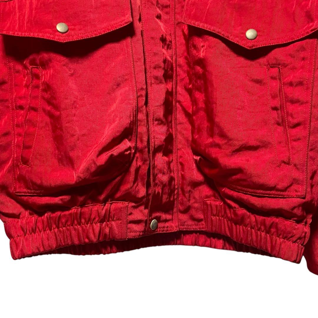 90s レーシングジャケット マルボロ シェブロン L YKK 赤 ヴィンテージ