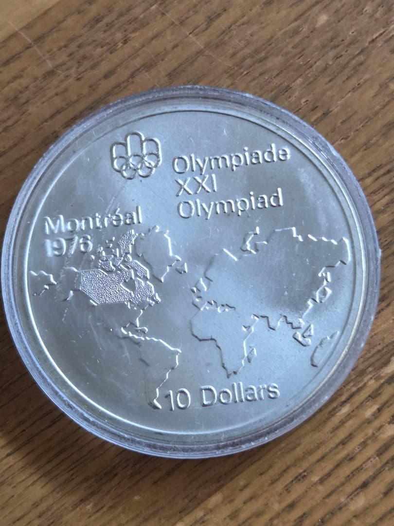 カナダ連邦　モントリオールオリンピック　記念10ドル銀貨　1976