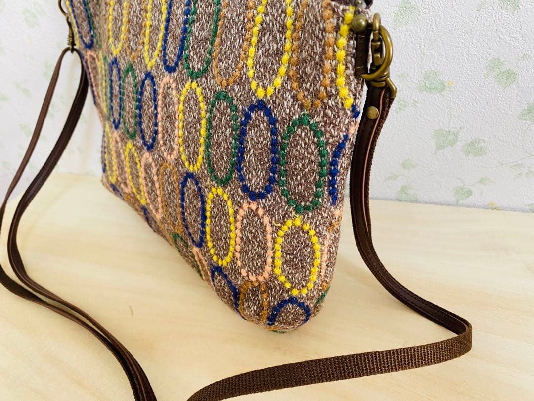 ミナペルホネン タルト ブラウンショルダーバッグ