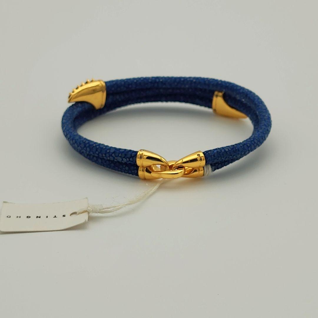 ★STING HD★ ブレスレット 爪 ストーン ブルー ゴールド.