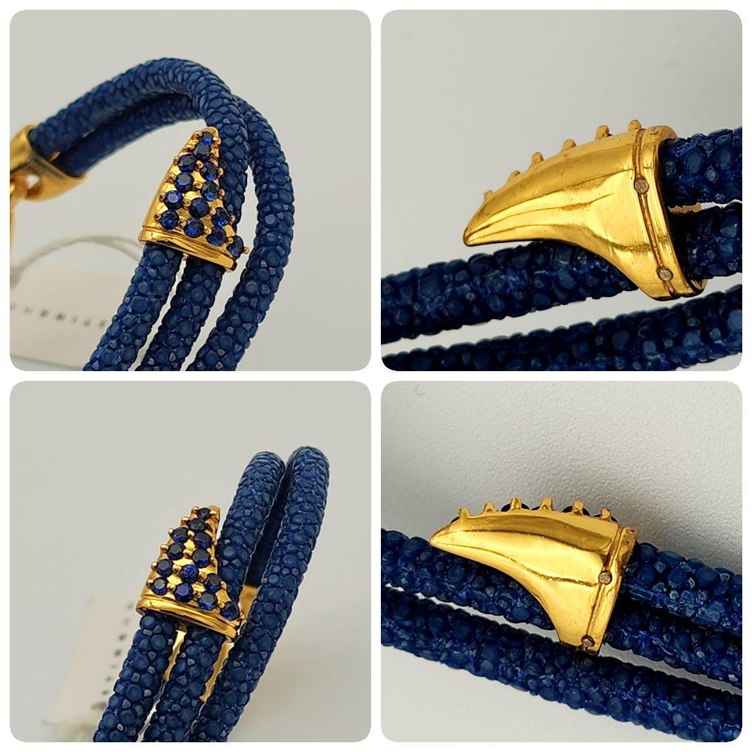 ★STING HD★ ブレスレット 爪 ストーン ブルー ゴールド.