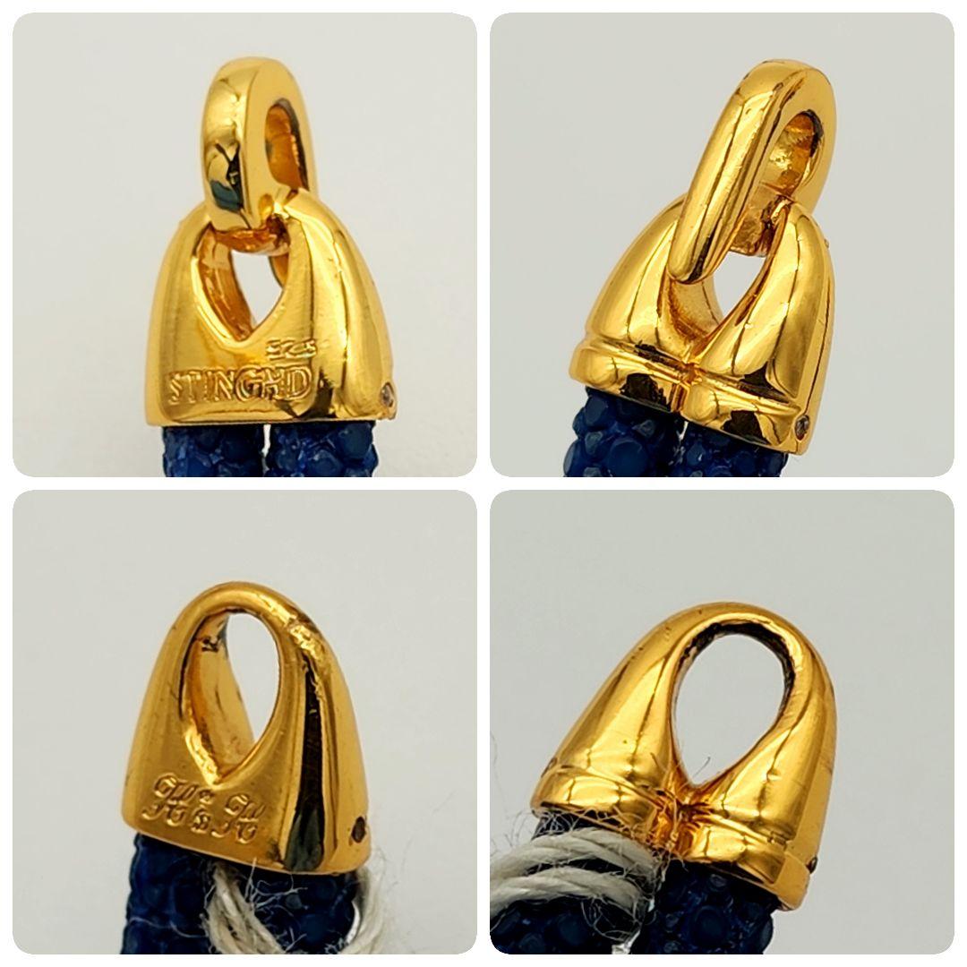 ★STING HD★ ブレスレット 爪 ストーン ブルー ゴールド.