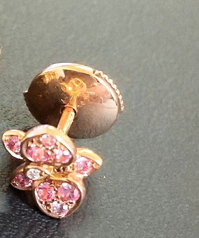 y*ツ様 超美品/カルティエ/カレスドルキデパル/ピンクサファイアK18YGピア