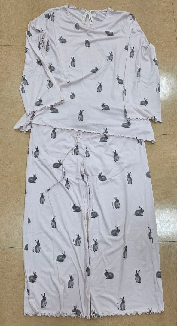 gelato pique【bunny】ラビットバニー柄『上下』PINK