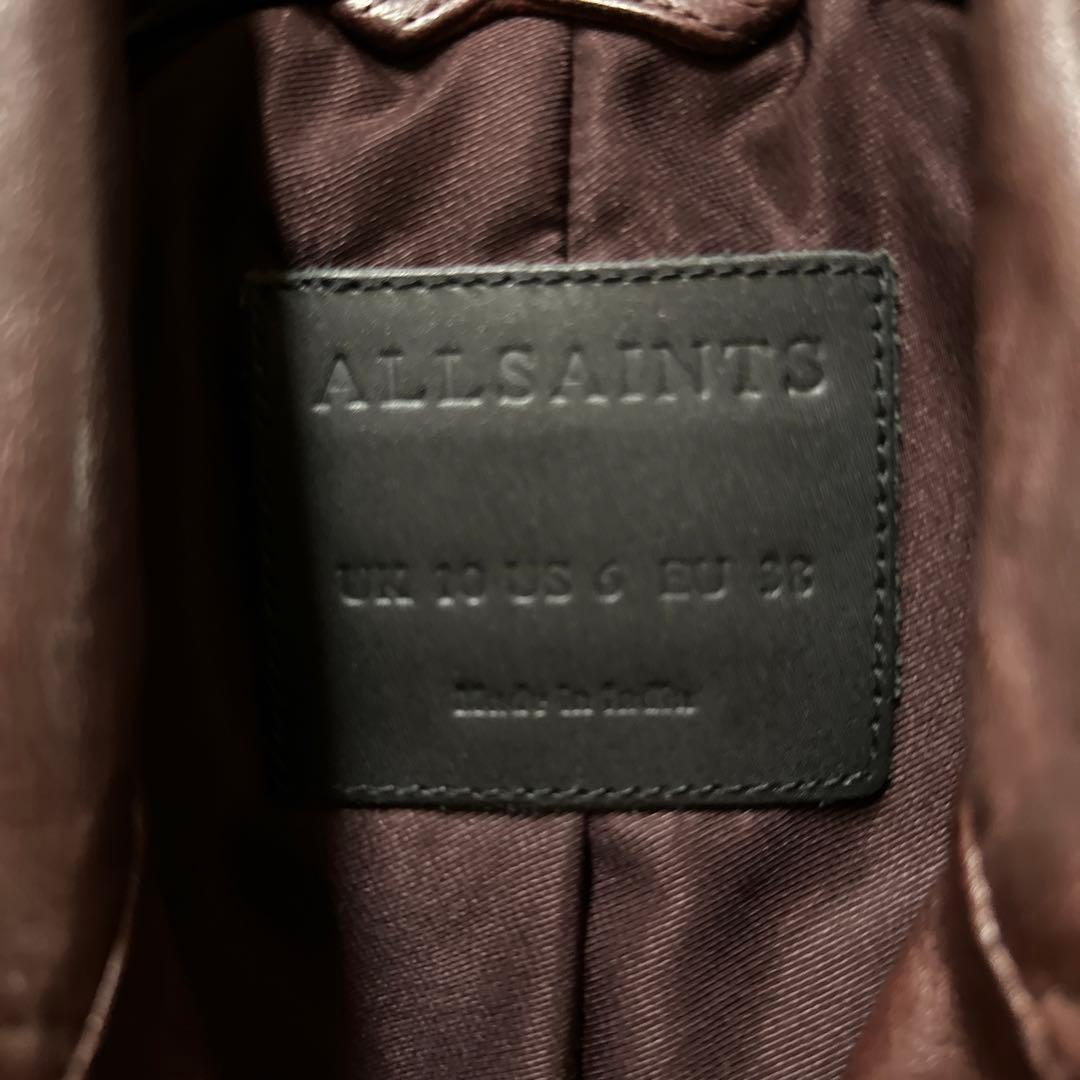 新品未使用品ライダースジャケット　ワインカラーALLSAINTS