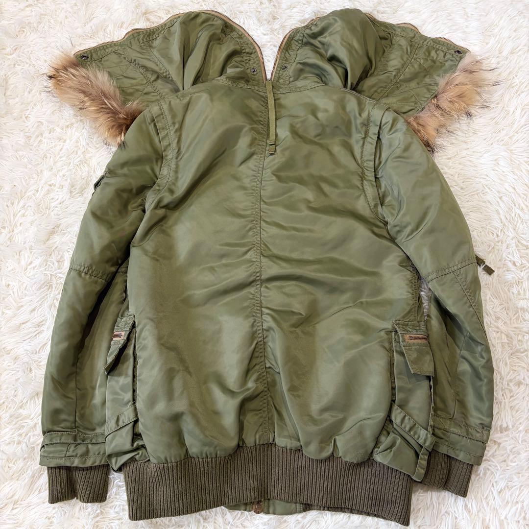 AVIREX N-2B 4way フライトジャケット ミリタリー 製 カーキ L