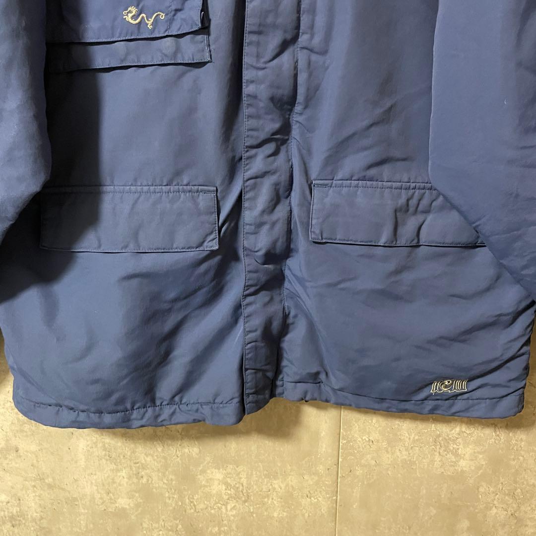 Burtonバートンスキーウェアスノーボードジャケット青ブルー紺ネイビー刺繍ロゴ