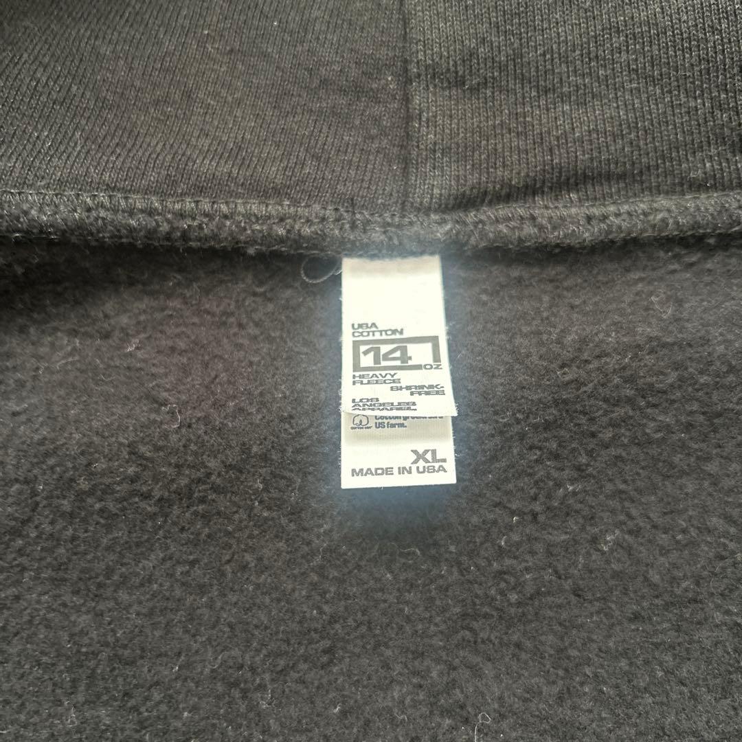 美品　los angels apparel 14oz ジップ パーカー 黒 xl