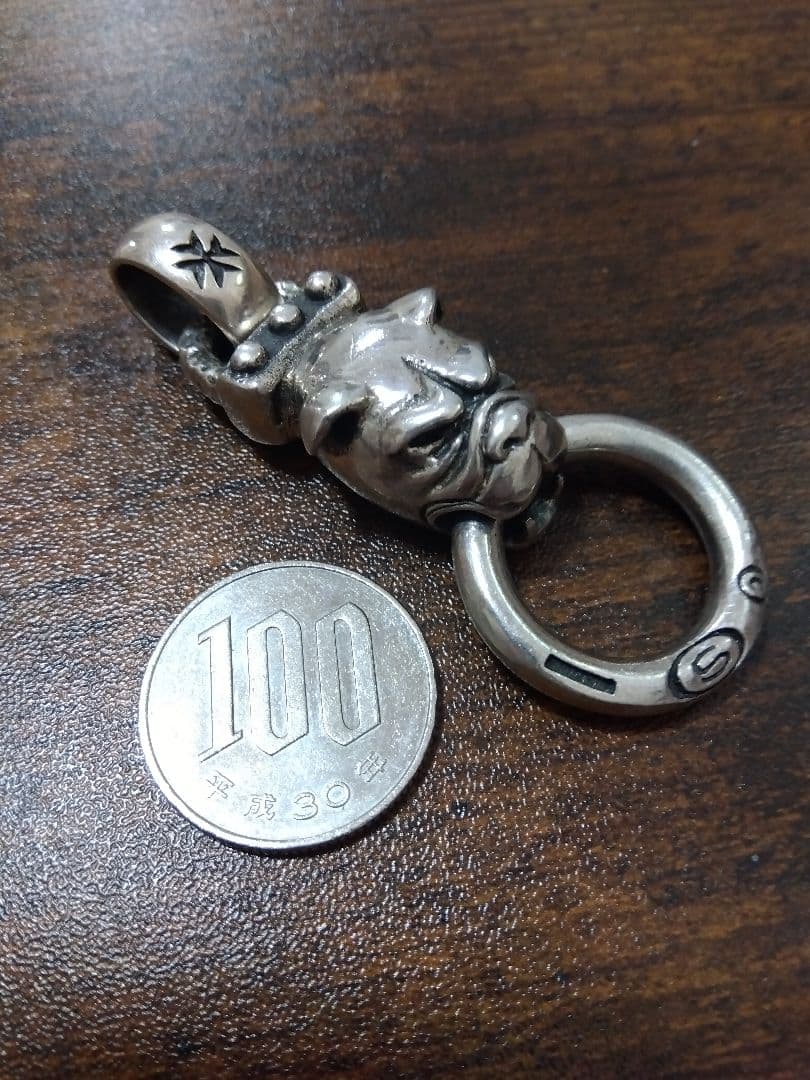 特大ブルドックネックレス シルバー925 ブリンブリン ヒップホップ 格闘技